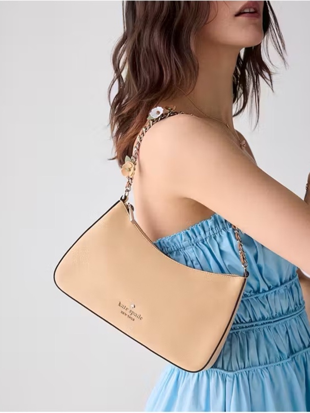 Kate Spade Margot Floral Chain Shoulder Bag Citrus Glaze